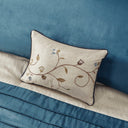 Serene - King Embroidered Piece Comforter (Set of 7) - Navy