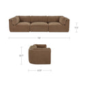 Matina - Modular Sofa - Taupe - Moe's Home Collection - Stationary Sectionals - Elite Enclave Home