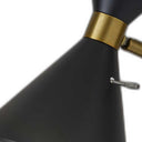 Asymmetrical Diabolo Metal Desk Lamp - Black