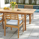 Dining Chair With Metal Supports - Light Wood