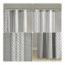 Imani - Printed Shower Curtain With - Gray - INK+IVY - Shower Curtains - Elite Enclave Home