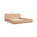 Round Off - King Bed - Natural Oak - Moe's Home Collection - Slat Beds - Elite Enclave Home