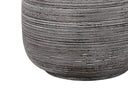 Ceramic Round Table Lamp With Ivory Drum Shade - Gray - HomeRoots - Table Lamps - Elite Enclave Home
