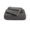 Lyon - 3 Piece Full/Queen Waffle Washed Duvet Set - Charcoal