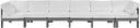 Nizuc - Outdoor Patio 6 Seat Modular Sofa With Gray Frame - Meridian Furniture - Stationary Sectionals- Elite Enclave Home