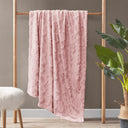 Zuri - 90" x 90" Blanket - Blush/Gray