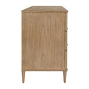 Coast - 6 Drawer Rattan Chest - Woodtone