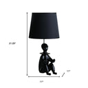 Sculptural Clown Phone Holder Desk Lamp - Black - HomeRoots - Table Lamps - Elite Enclave Home