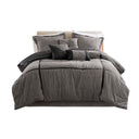 Dallas - 7 Piece Queen Comforter Set - Gray