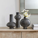 Charcoal Bloom - Indoor - Outdoor Vases (Set of 3) - Black / Gray - Uttermost - Vases & Jars - Elite Enclave Home