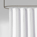 Metro - Woven Clipped Solid Shower Curtain - White - Madison Park - Shower Curtains - Elite Enclave Home
