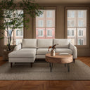 Quinn - Sectional - Oatmeal - Moe's Home Collection - Stationary Sectionals - Elite Enclave Home