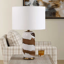 Ararat - Swirl Table Lamp - Brown / White - Uttermost - Table Lamps - Elite Enclave Home