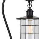 Lantern Style Floor Lamp With Glass And Metal Shade - Antiqued Bronze - HomeRoots - Floor Lamps - Elite Enclave Home