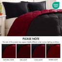 Larkspur - Twin/Twin Long 3M Scotchgard Diamond Quilting Reversible Down Alternative Comforter Set - Red/Black - Madison Park Essentials - Comforters & Sets - Elite Enclave Home