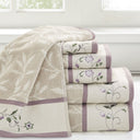 Serene - Jacquard 6 Piece Towel Set - Purple - Madison Park - Towel Sets - Elite Enclave Home