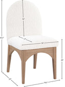 Waldorf - Boucle Dining Side Chair With Natural Legs - Meridian Furniture - Side Chairs - Elite Enclave Home
