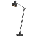 Adjustable Traditional Shaped Floor Lamp With Black Dome Shade - Black - HomeRoots - Floor Lamps - Elite Enclave Home