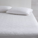 All Natural - Cotton Percale Quilted Mattress Pad - White