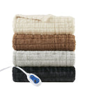Zuri - Oversized Heated Throw - Brown Texture - Beautyrest - Heated Throws - Elite Enclave Home