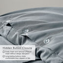Porter - King Soft Washed Pleated Duvet Cover Set - Blue / Gray