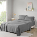Microfiber - Twin Long All Season Wrinkle Free Sheet Set - Charcoal