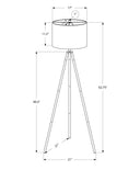 Floor Lamp With Cream Drum Shade - Matte Black - HomeRoots - Floor Lamps - Elite Enclave Home