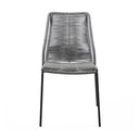 22" Metal Outdoor Dining Chair (Set of 2) - Gray