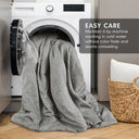 Camden - Full/Queen Chambray Print Solid Comforter Set - Gray