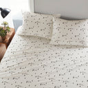 Cotton Flannel - Full Sheet Set - Black Pine Trees