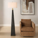 Lathey - Tapered Floor Lamp - Black - Uttermost - Floor Lamps- Elite Enclave Home