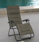 30" Steel Outdoor Zero Gravity Chair With Gray Cushion - Gray