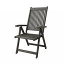 Distressed Outdoor Reclining Chair - Dark Gray