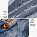 Felicia - Velvet Twin Duvet Cover Set With Throw Pillow - Blue
