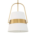 Harness - 1 Light Shade Pendant - White / Gold