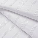Logan - Twin/Twin Long Striped Duvet Set - White