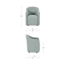 Drava - Rolling Dining Chair - Light Blue - Moe's Home Collection - Side Chairs - Elite Enclave Home