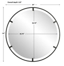 Cashel - Round Iron Mirror - Black
