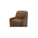 Maisie - Rolling Dining Chair Leather - Tan - Moe's Home Collection - Arm Chairs - Elite Enclave Home
