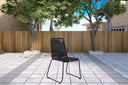 3 Piece Stone Dining Set With Two Chairs - Gray And Black