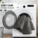Lyon - 3 Piece Full/Queen Waffle Washed Comforter Set - Charcoal