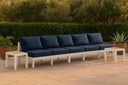 Nizuc - Outdoor Patio 4 Seat Armless Modular Sofa With White Frame - Meridian Furniture - Stationary Sectionals- Elite Enclave Home