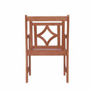 24" Solid Wood Indoor Outdoor Arm Chair - Brown