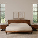 Bent - King Size Bed - Natural Stain - Moe's Home Collection - Slat Beds - Elite Enclave Home