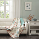 Pebble Beach - Oversized Quilted Throw - Coral - Madison Park - Throws - Elite Enclave Home