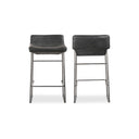Starlet - Counter Stool Leather (Set of 2) - Onyx Black - Moe's Home Collection - Stool Sets - Elite Enclave Home