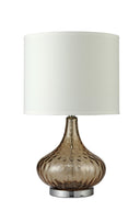 Textured Glass Table Lamp - Clear Brown