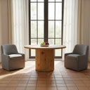 Maisie - Rolling Dining Chair - Slate Blue - Moe's Home Collection - Arm Chairs - Elite Enclave Home