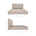 Simon - Queen Storage Bed - Flecked Beige - Moe's Home Collection - Storage Beds - Elite Enclave Home