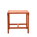 Square Solid Wood Outdoor Side Table - Brown